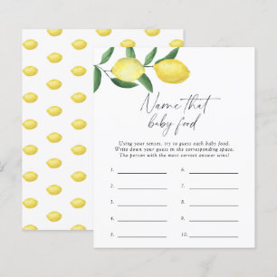 Lemons - Name that baby food shower game