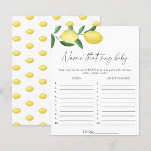 Lemons - Name that song baby shower game