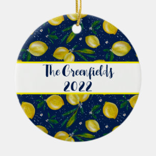 Lemons of Sorrento Customisable Ceramic Ornament