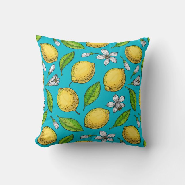 Lemons on blue cushion (Front)