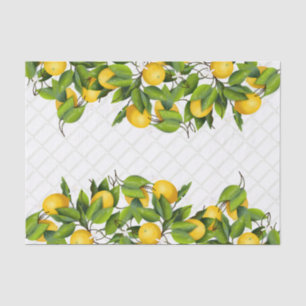 Lemons on Trellis Tissue Paper