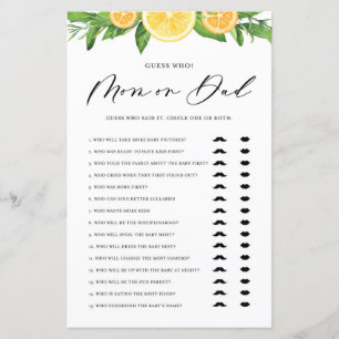 Lemons & Oranges Mum or Dad He Said She Said Game