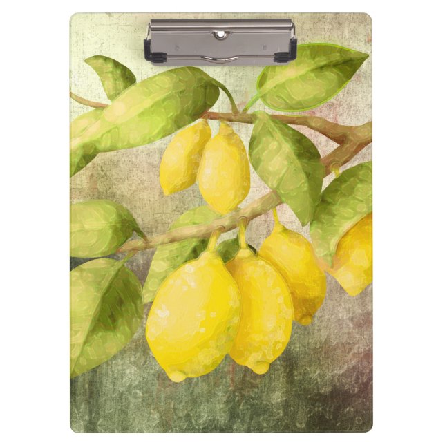 Lemons Painting Clipboard (Front)