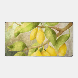 Lemons painting desk mat