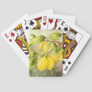 Lemons Painting  Playing Cards