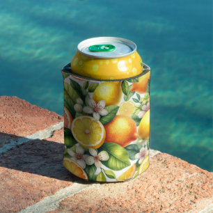 Lemons Pattern Can Cooler
