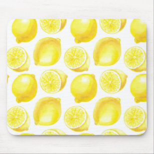 Lemons pattern design mouse mat