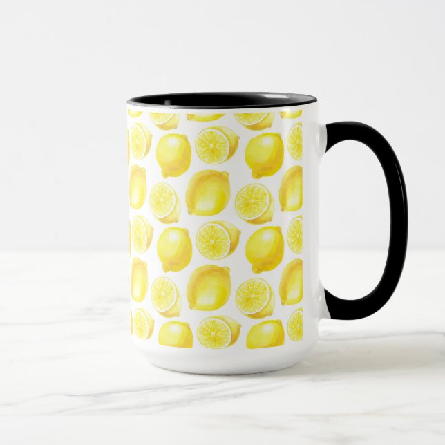 Lemons pattern design mug (Right)