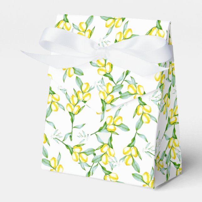 Lemons pattern  favour box (Front Side)