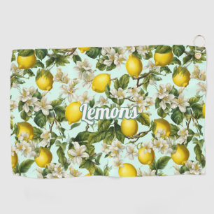 Lemons Pattern Golf Towel