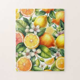 Lemons Pattern Jigsaw Puzzle