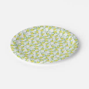 Lemons pattern paper plate