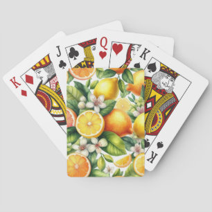 Lemons Pattern Playing Cards