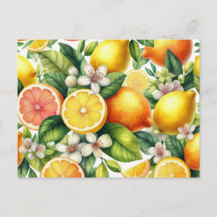 Lemons Pattern  Postcard