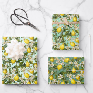 Lemons Pattern Wrapping Paper Sheet