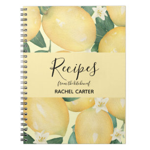 Lemons Personalised Recipe Notebook
