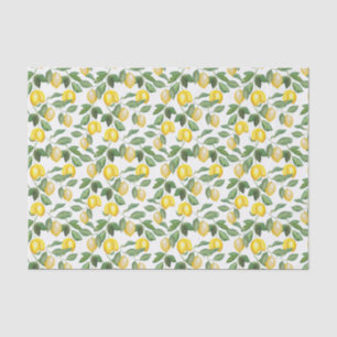 lemons, plants, floral. illustration. tissue paper