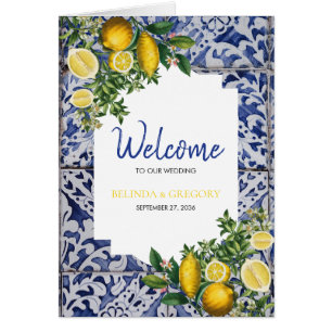 Lemons Portuguese Tiles Wedding Order of Service