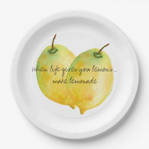 Lemons Quote Paper Plate