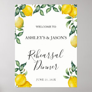Lemons Rehearsal Dinner welcome sign