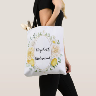 Lemons & Roses Personalised Bridesmaid Tote Bag