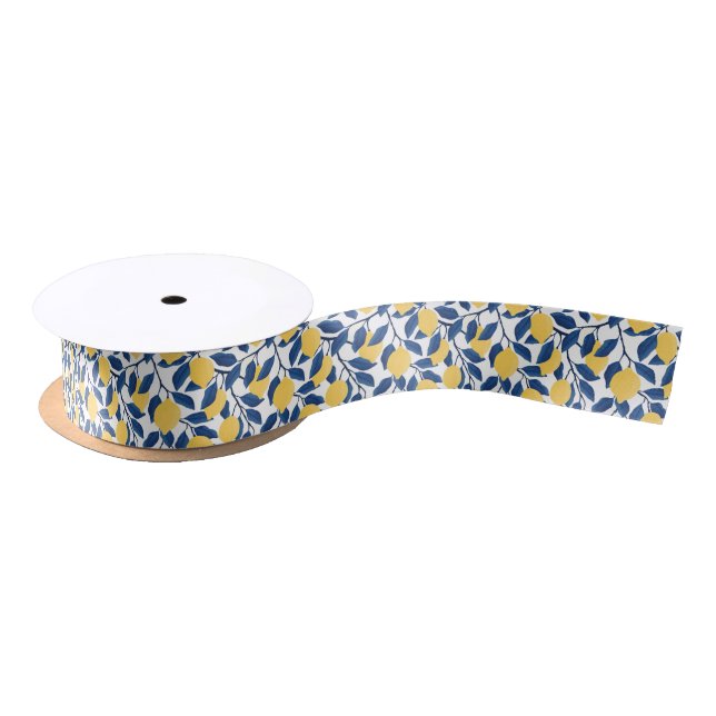 Lemons Satin Ribbon (Spool)