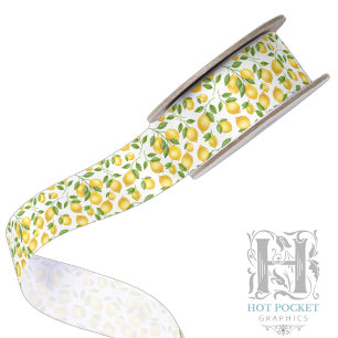 Lemons Satin Ribbon