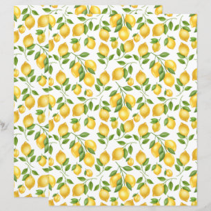Lemons Scrapbook Paper