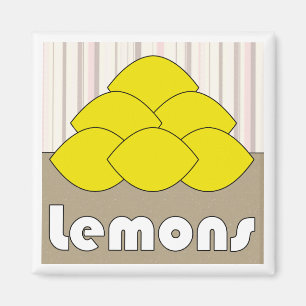 Lemons Series 3 Square Magnet