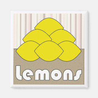 Lemons Series 3 Square Magnet