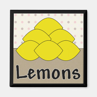 Lemons Series 4 Square Magnet