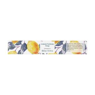 Lemons Soap Labels for Handmade Soap Invitation Belly Band