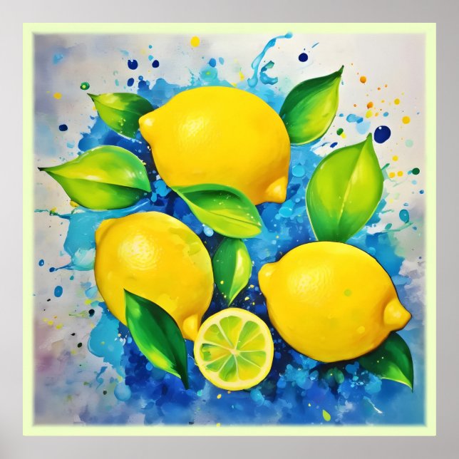 Lemons Splash of Colour Poster (Front)