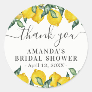 Lemons Thank you favour Classic Round Sticker