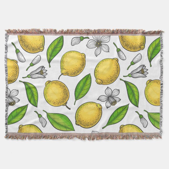 Lemons Throw Blanket (Front)