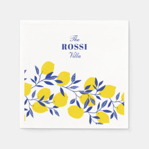 Lemons Tropical Mediterranean Tuscan Napkin