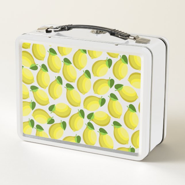 Lemons White Lunch Box (Back)