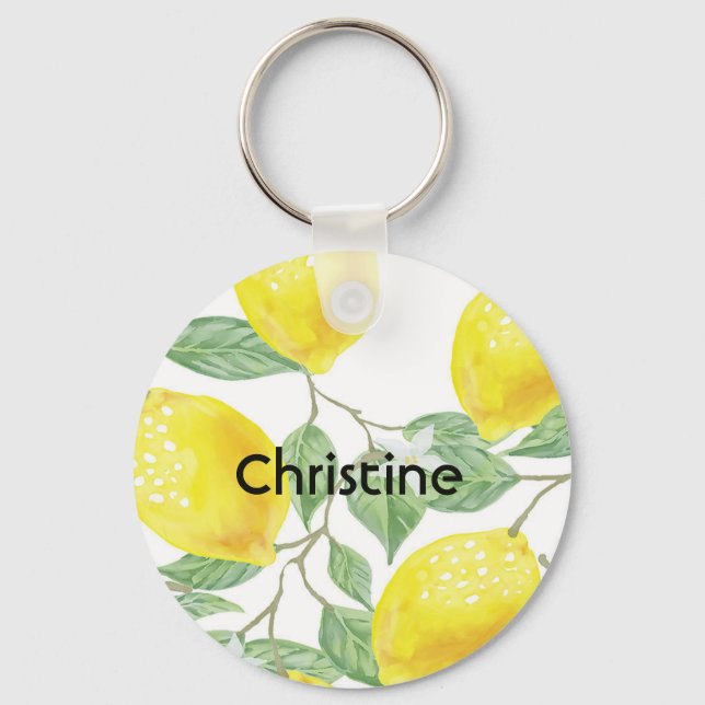 Lemons white name key ring (Front)
