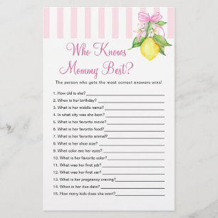 Lemons Who Knows Mummy Best Game