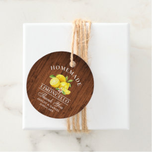 Lemons Wood Limoncello Thank You Twine Tags