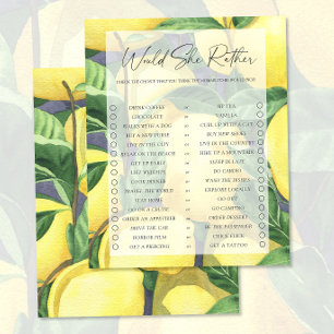 Lemons - Would She Rather game