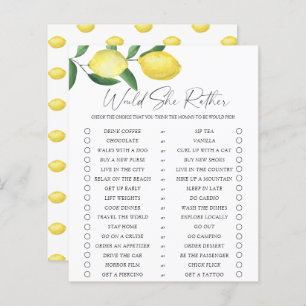 Lemons - Would She Rather game