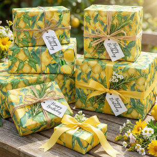 Lemons Wrapping Paper