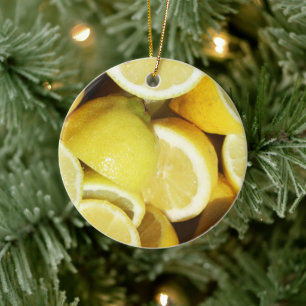 Lemons Yellow Ceramic Tree Decoration