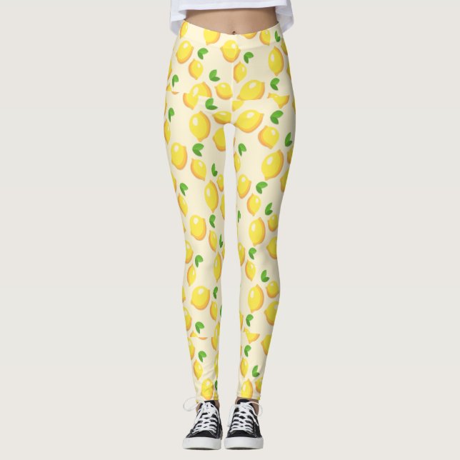 Lemons Yellow Leggings (Front)