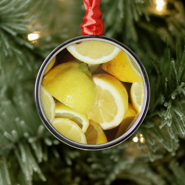 Lemons Yellow Metal Tree Decoration (Tree)