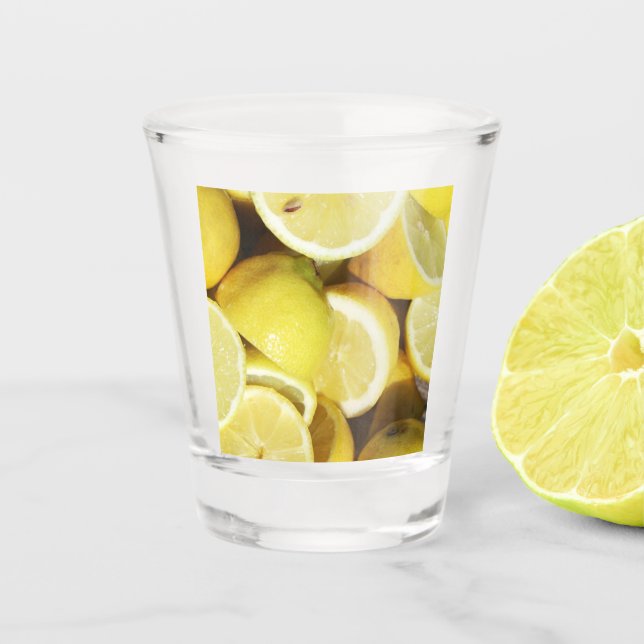 Lemons Yellow Shot Glass (Front)