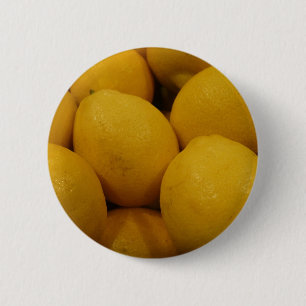 Lemony Lemons 6 Cm Round Badge