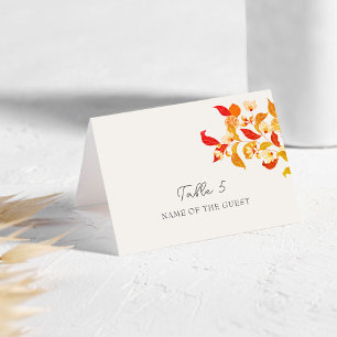 Lemony Love Citrus Foliage Wedding Place Card