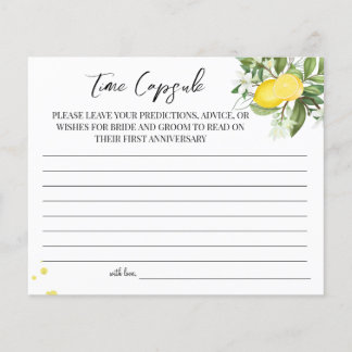Lemony Time Capsule wedding anniversary card